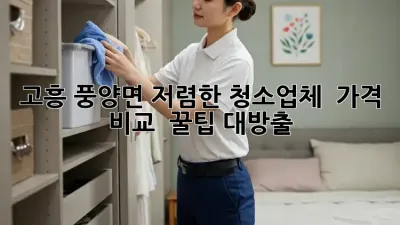 고흥 풍양면 저렴한 청소업체 ✨ 가격 비교 & 꿀팁 대방출!